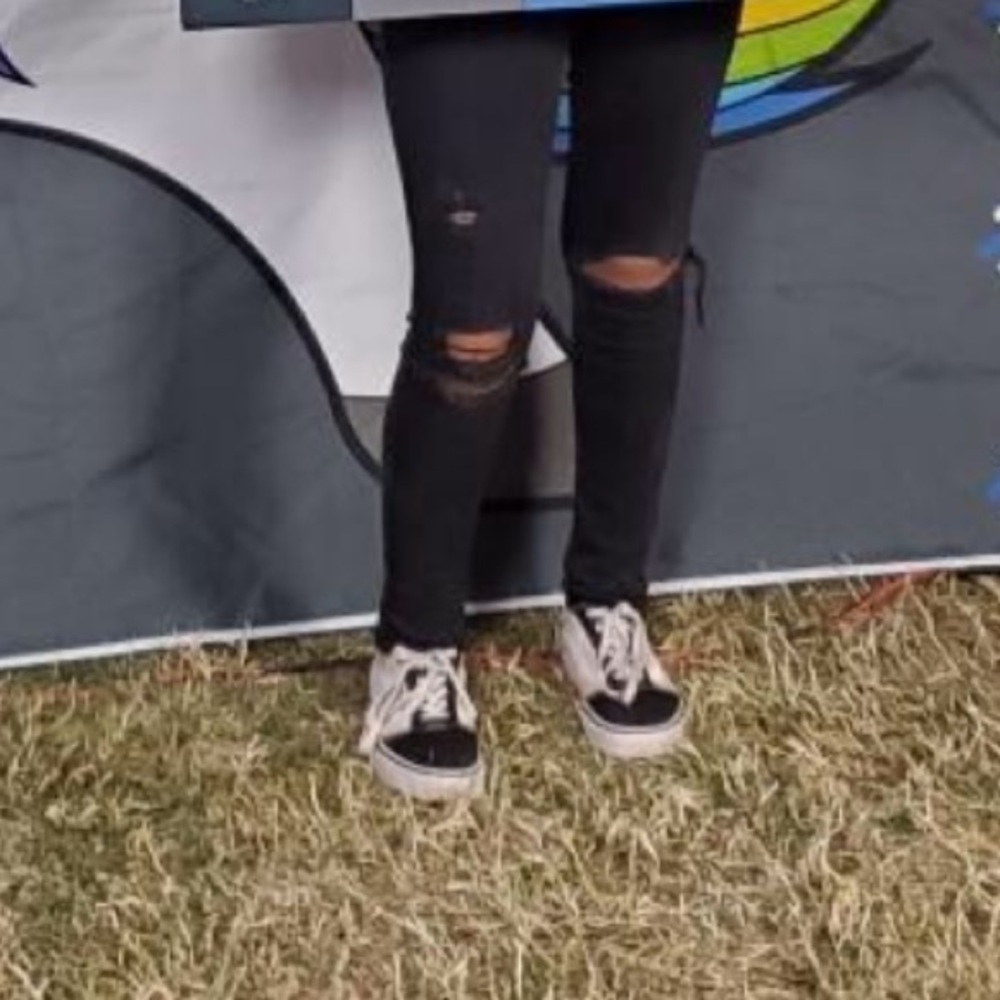 Black rip jeans
